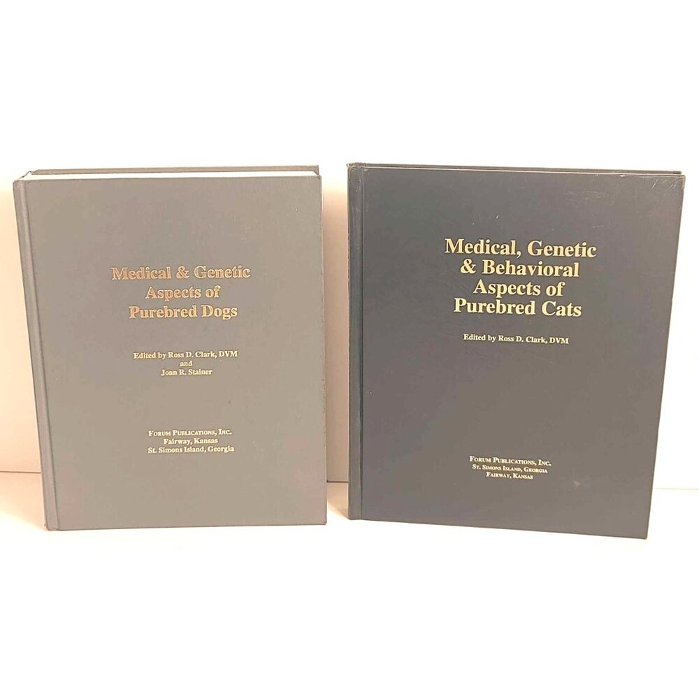 Medical Genetic Aspects Of Purebred Cats Dogs Book Set By Ross D. Clark Stainer